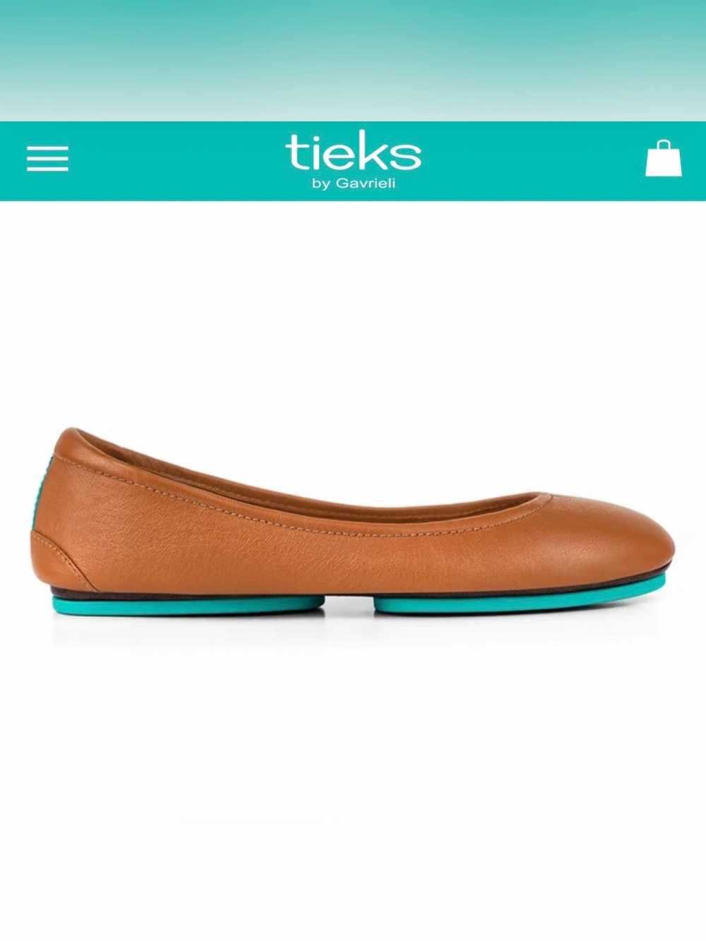 Tieks by Gavrieli Chestnut Leather Ballet Flat Size 7